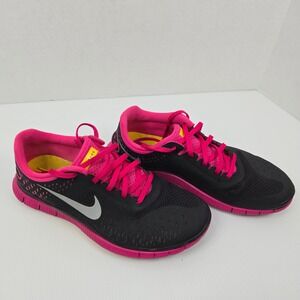 Nike Free 3.0 V4 Livestrong Running Shoes Black Pink 511029-006 Womens 8.5